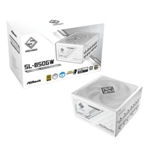 ASRock Steel Legend SL-850G 850W ATX Power Supply Unit, 80 Plus Gold Certified, 120mm Silent Cooling Fan, High Efficiency PSU